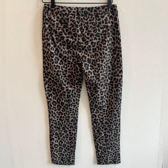 CAbi Jungle Cheetah Print Stretch Mid-Rise Skinny Ankle Trouser Pants Size 4 - Picture 6 of 10